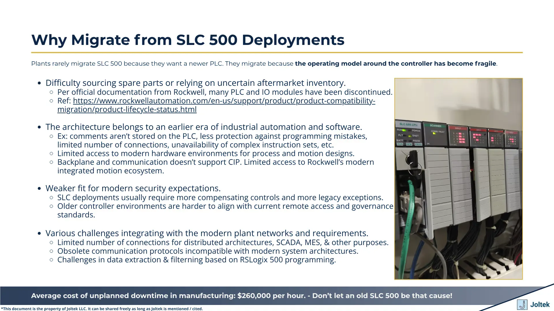 84 why migrate from slc 500 deployments