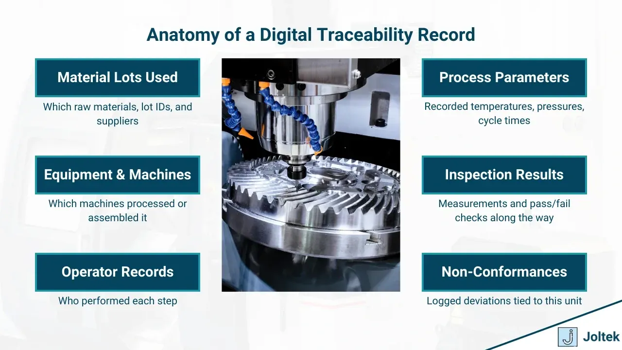 Anatomy of a digital traceability record