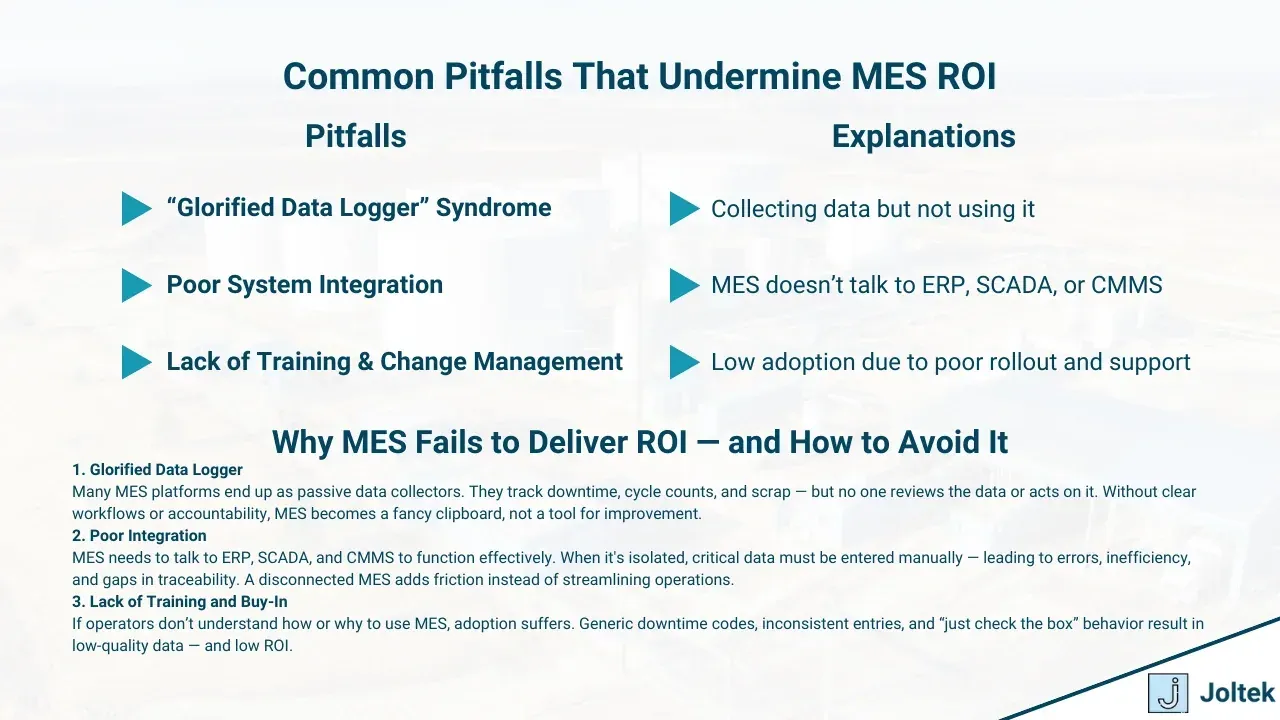 Common pitfalls that undermine mes roi