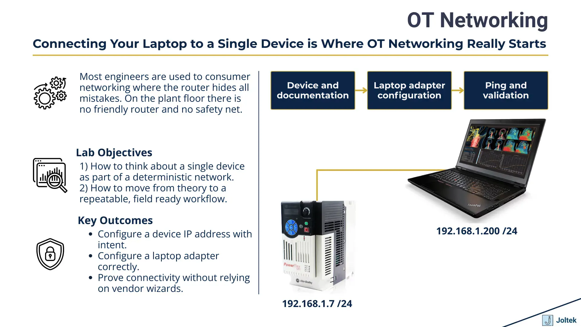 Connecting your laptop to a single device is where ot networking reall