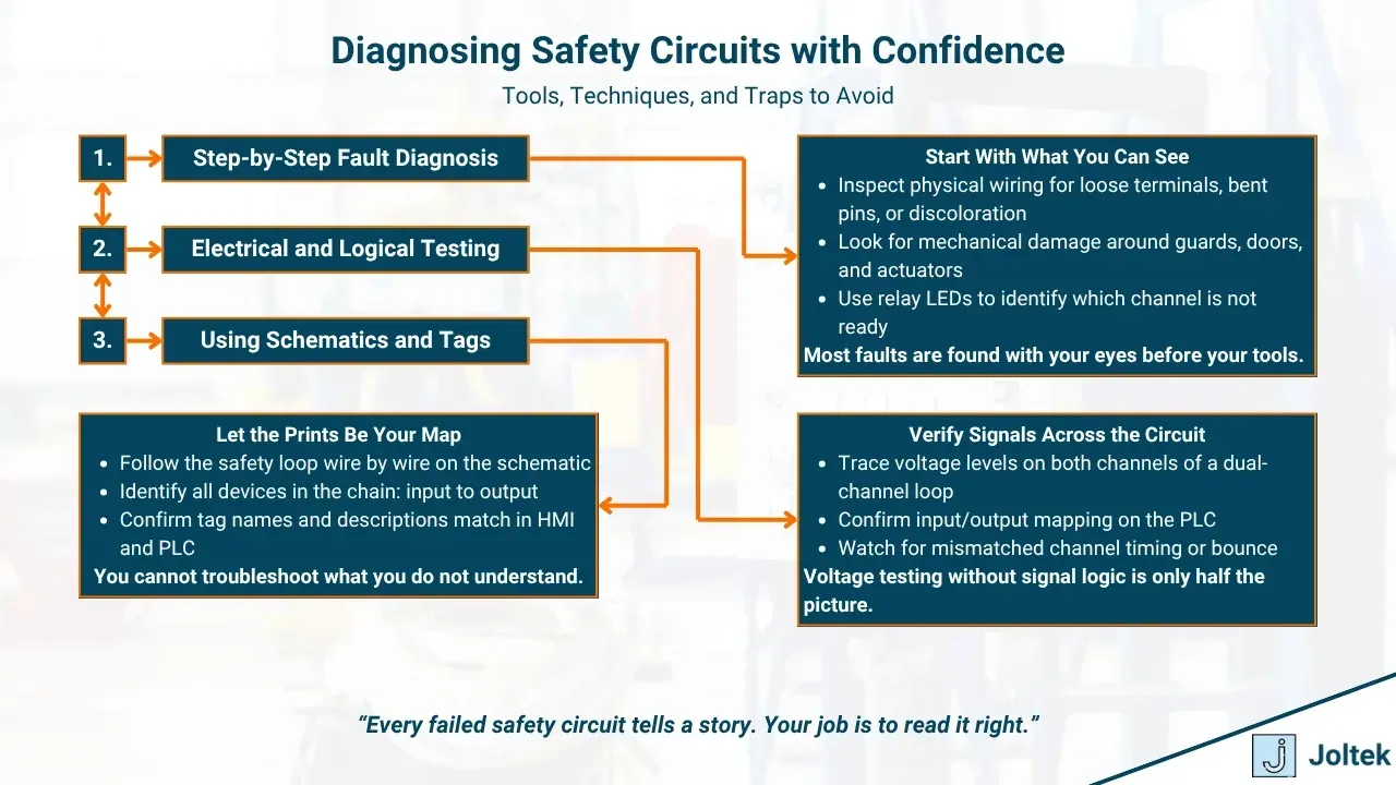 Diagnosing safety circuits with confidence