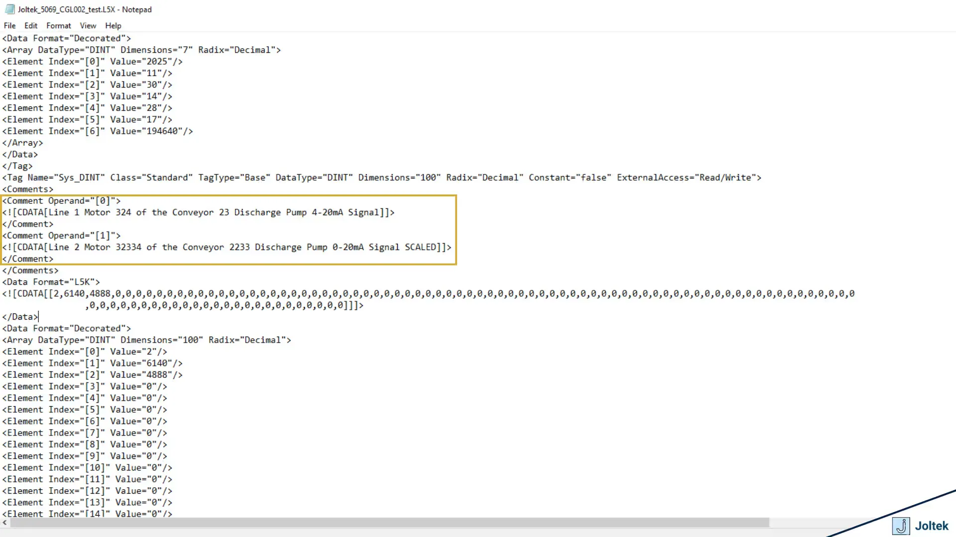 L5x file structure showing how tag metadata can be extracted