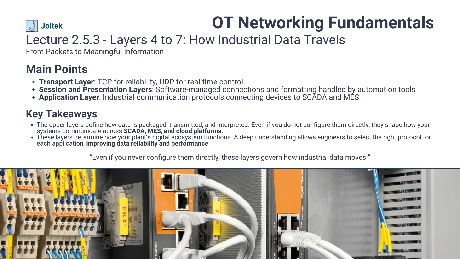 Lecture 2 5 3 layers 4 to 7 how industrial data travels