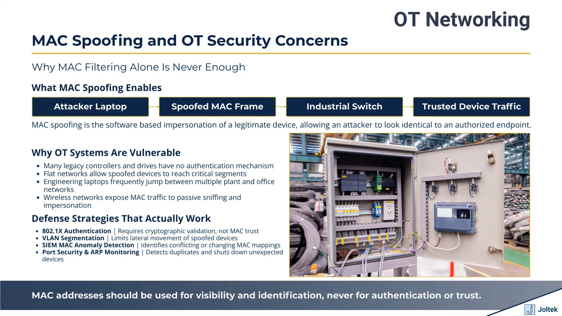 Mac spoofing and ot security concerns