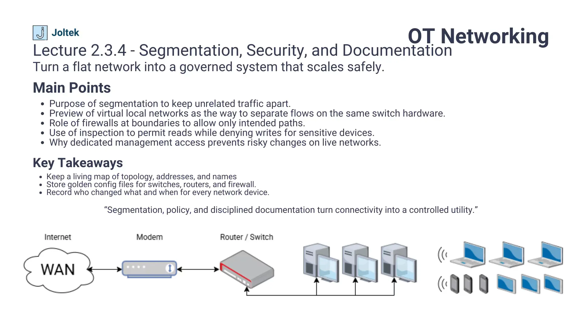 Segmentation security and documentation